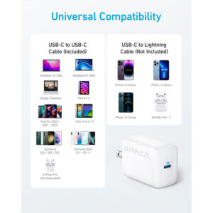 شارژر دیواری 30 وات انکر مدل Anker 312 Charger A2640 16 شارژر دیواری 30 وات انکر Anker 312 Charger A2640