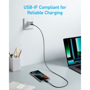 کابل USB-C به USB-C طول 1.8 متر انکر مدل Anker 322 USB-C to USB-C Cable A81F6 17 کابل USB-C به USB-C طول 1.8 متر انکر مدل Anker 322 USB-C to USB-C Cable A81F6