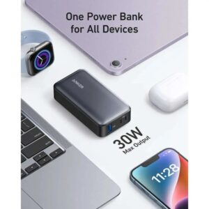 پاور بانک انکر مدل Anker 533 PowerCore 30W A1256 15 پاور بانک ظرفیت 10000 میلی آمپر ساعت انکر مدل Anker 533 Power Bank(PowerCore 30W) A1256