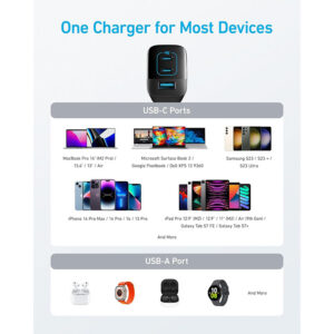 شارژر دیواری انکر مدل Anker Charger 336 Powerport 67W USB C Gan Charger A2674