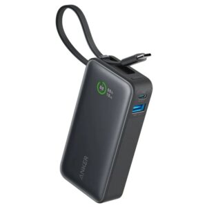 پاور بانک 10000 میلی آمپر 30W انکر مدل Anker Nano Power Bank (30W, Built-In USB-C Cable) A1259