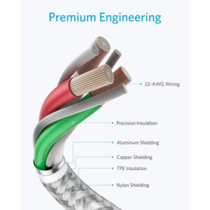 کابل USB-C به USB-C انکر مدل Anker USB-C to USB-C 1.8m Cable A8753
