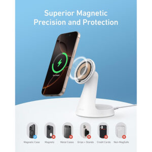 شارژر وایرلس 15 وات انکر مدل Anker MagGo 2-in-1 Wireless Charger A25M7 10 شارژر وایرلس 15 وات انکر مدل Anker MagGo 2-in-1 Wireless Charger A25M7