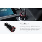 شارژر فندکی 24 وات انکر مدل Anker 24W Dual USB Car Charger PowerDrive 2 A2310