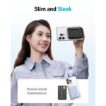 پاوربانک بیسیم ظرفیت 5000 میلی آمپر ساعت انکر مدل Anker Power Bank 322 MagGo A1618