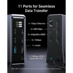 هاب دیتا 14 پورت انکر Anker Prime Charging Docking Station 14 in 1 A83B6