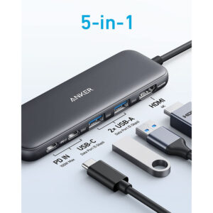 هاب 5 در 1 USB-C انکر مدل Anker USB C 332 Hub Adapter 5-in-1 A8355