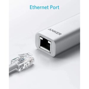 تبدیل USB-C به اترنت انکر مدل Anker USB-C to Ethernet Adapter 1GigaBit Network Hub A8341