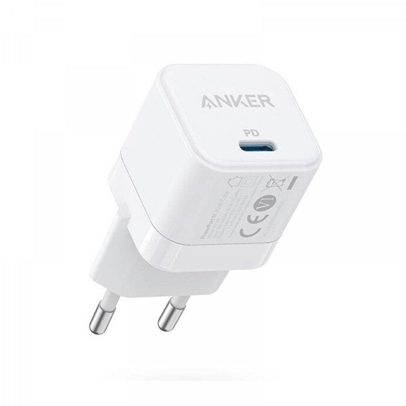 شارژر دیواری 20 وات انکر مدل Anker PowerPort III 20W Cube A2149 1 شارژر دیواری 20 وات انکر مدل Anker PowerPort III 20W Cube A2149