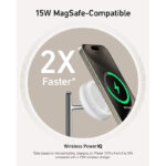 شارژر وایرلس 25 وات انکر مدل Anker MagGo Wireless Charging Station 3-in-1 Stand Qi2 B25M3